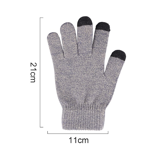 Knit thermal gloves, wool non-slip touch screen gloves