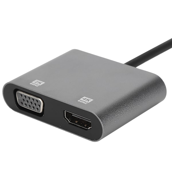 2-i-1 Type-C till HD Multimedia Interface VGA-adapter 4K och 60Hz USB-dockningsstation