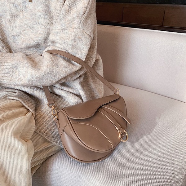 Damväska Sadel Axelväska Clutch Plånbok Liten Axelremsväska Axelväska Vintage
