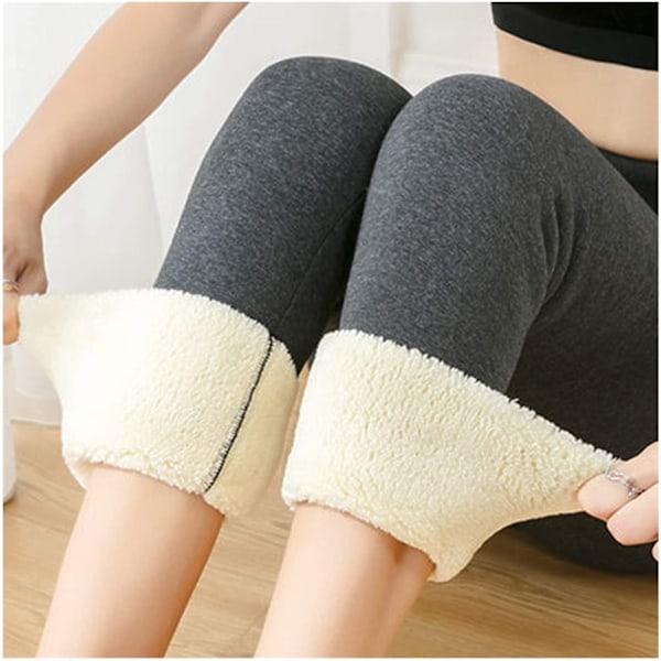 Dambyxor, Normallack Varma Tjocka Sammet Ull Kvinnor Kashmir Byxor Leggings, Dam Thermo Strumpbyxor Leggings med Inre Fleece, Höst Vinter