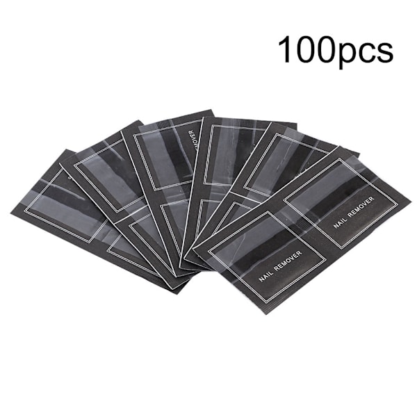 100 st engångs nagellacksremover-kuddar Nagelkonst Blötläggning Wraps Manikyrverktyg