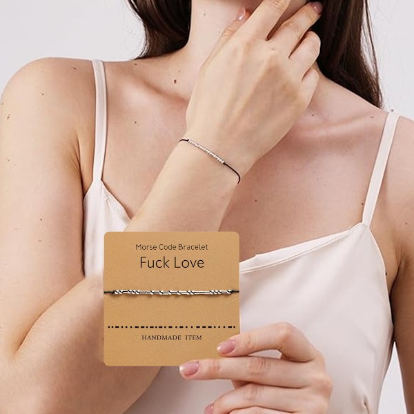 Morse Code Armbånd til Kvinder, Venskab Inspirerende gaver til Kvinder Mor Kone Veninde Bedste Veninde Søster Bedstemor