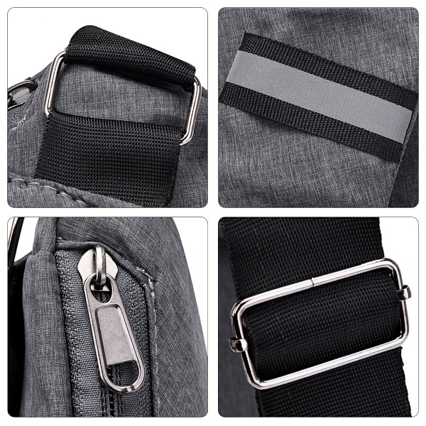 Crossbody bröstväska: Ultratunn crossbody-väska, axelryggsäck, osynlig sidopack för män och kvinnor