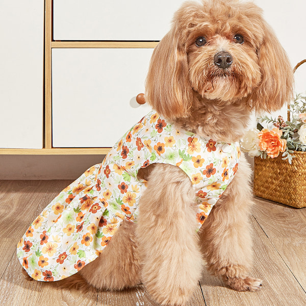 Blomster Hundeklæder til Små Hunde Piger, Sød Hundekjole, Ferie Festival Jul Nytår Hundekjole, Kæledyrs Tøj Hundetøj Fancy Tøj