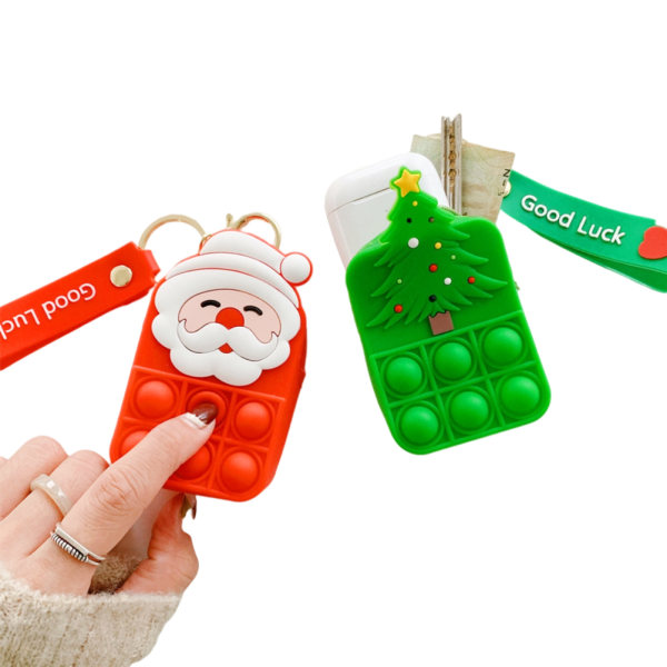 Silikon myntväska leksaksväska hängande leksaksväska för vuxna barn Push