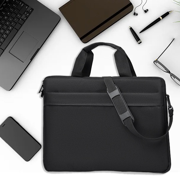 Terylene Laptop Väska Axelremsväska Kompatibel med Laptop 14.1 tum, Datorväska för Män Kvinnor