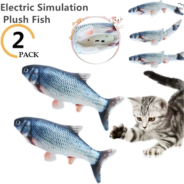 Leksaksuppsättning för fisk katt, simulerad fiskform docka interaktiva husdjur kudde tuggleksaker tugga bit sparka tillbehör realistiskt utseende katt kicker fiskleksak för katt