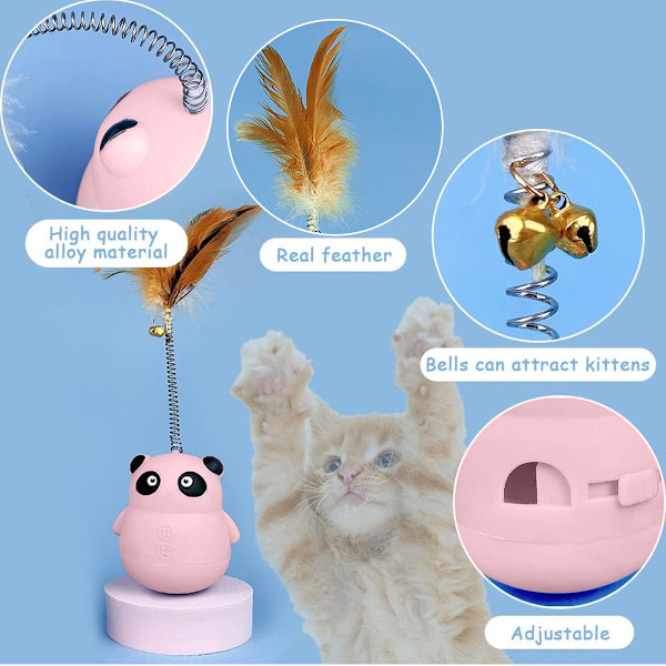 Interaktiv katt långsam matare, husdjur leksaker, automatisk husdjur långsam matare, Tumbler Design Ball