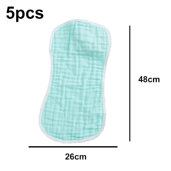 Burpdukar 5-pack Bomulls Handdukar 6 Lager Extra Absorberande och Mjuka av Comfy Cubs
