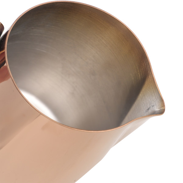 450 ml 304 Rostfritt Stål Bevel Spout Pull Flower Cylinder Kaffe Mjölkkopp