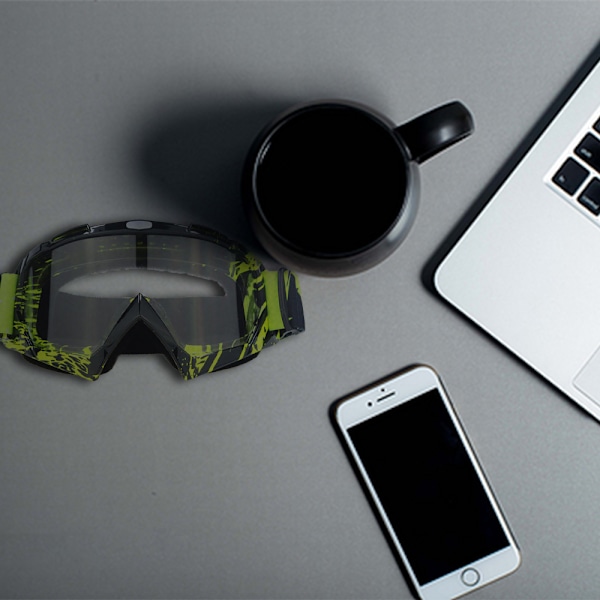 Cykel motocross goggle bøjelig anti-reflekterende blød pude skigoggles