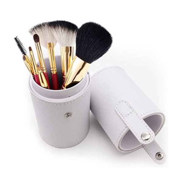 Bærbar Make Up Penselholder, Kosmetik Pensel Spand Opbevaring Cylinder PU Læder Kosmetik Make Up Kop Organizer til Skrivebord og Rejse