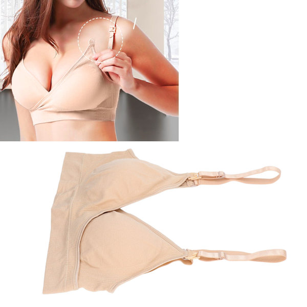 Amme-BH med frontlås, brede sider, fire rader med spenner, for gravide, XL
