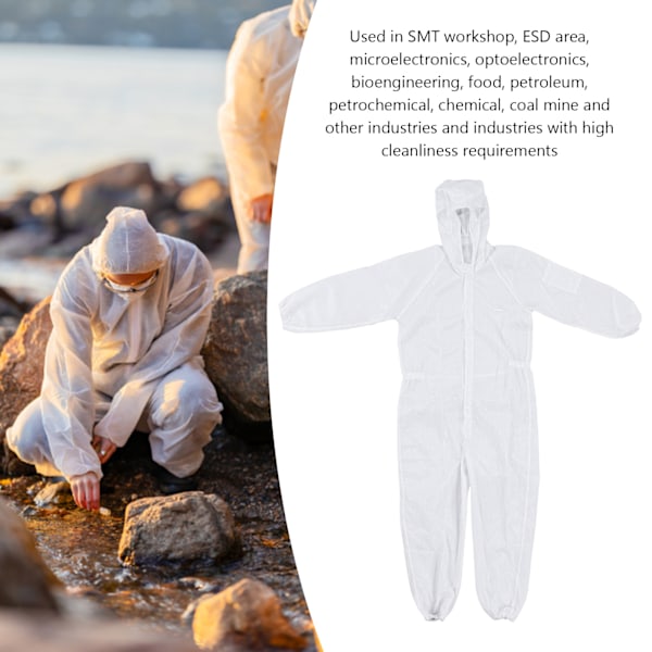 Skyddande Overalls Polyester Statisk Resistent Dammsäker Partikelsäker Arbetskläder för SMT Verkstad 3XL