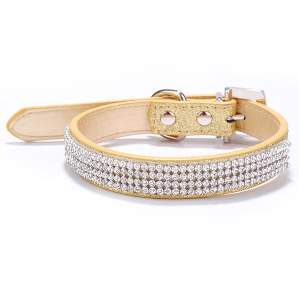 Halsband för hund med glänsande strass och diamant, lämplig för små och medelstora hundar