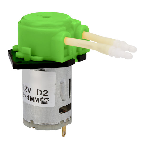 12V ABS Silikon Grøn Peristaltisk Væske Dosering Selvprimende Pumpe D2 2 stk 4mm Stik