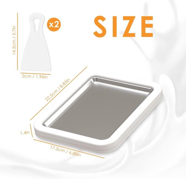 Direct Ice Cream Maker Ice Roll Plate Rolled Ice Cream Machine with 2 Spatulas Rolled Ice Plate for Making Ice Cream Gelato Fruit Milkshake