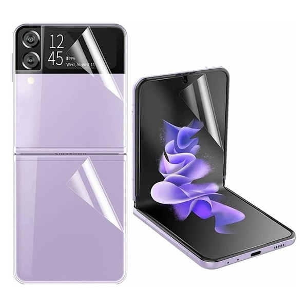 2-PACK 3-in-1 Hydrogeelikalvo Samsung Galaxy Z Flip 3 Läpinäkyvä/Kirkas