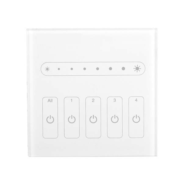 Milight 0-10V LED Panel 2.4G Trådløs 4 Zoner Touch Panel Controller