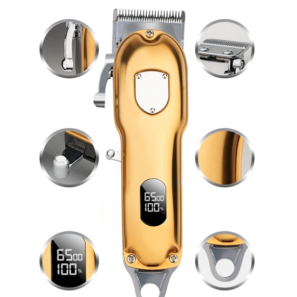 Sladdlösa Trimmers för Barberare Extremt Fin Klippning, Noll Gap T-Liners Clippers för Män