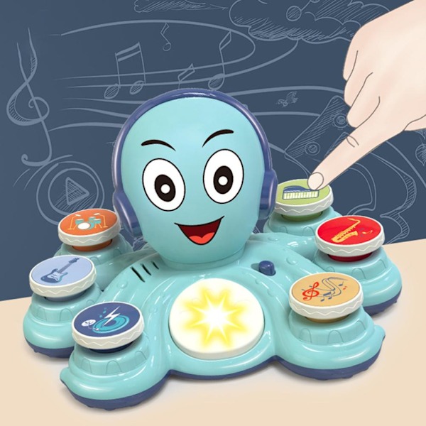 Baby Octopus Hand Drum Toy for Kids Musical Instrument Play Rhythm and Sounds Toys Music Gift for Children