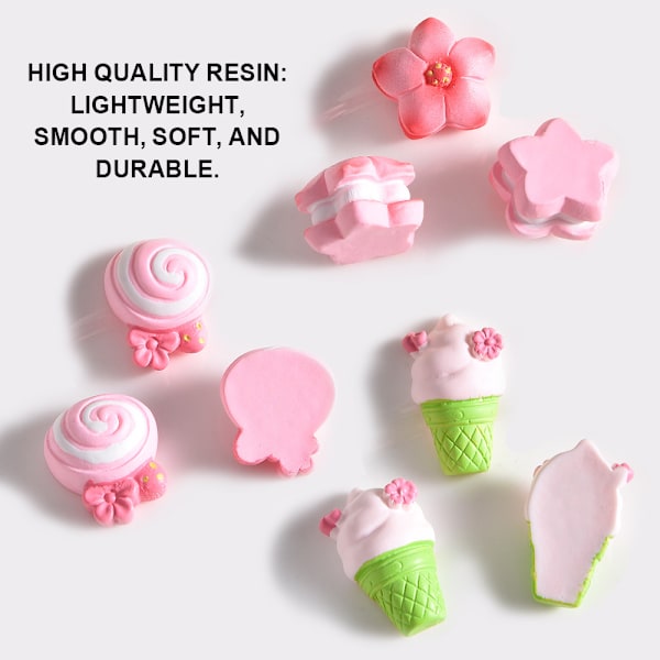30 stk Blomsterharpiks, Kunstalbum Flatback Scrapbooking Pynt DIY Scrapbooking Håndverkstilbehør