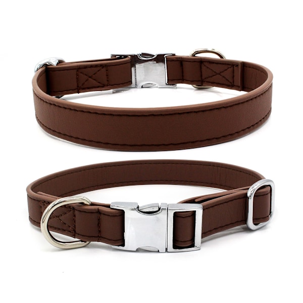Hundekrage for små og mellomstore hunder med justerbar klassisk hundekrage stropp metallspenne