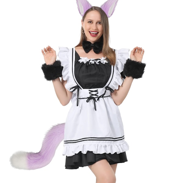 Falsk pels katt rev ulv pels hale og klips ører for Halloween fest kostyme tilbehør