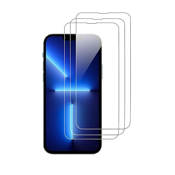 3-Pak Hærdet Glas Skærmbeskytter til iPhone 13/13 Pro Beskyt din skærm effektivt mod ridser, pletter og stød med denne holdbare skærmbeskytter.