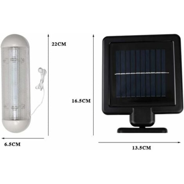 Solar Shed Light, Väggmonterad Solar Garage Light för utomhus IP55 Vattentät, Dubbel LED-lampa Väggmonterad nödlampa för trädgård, utomhus,