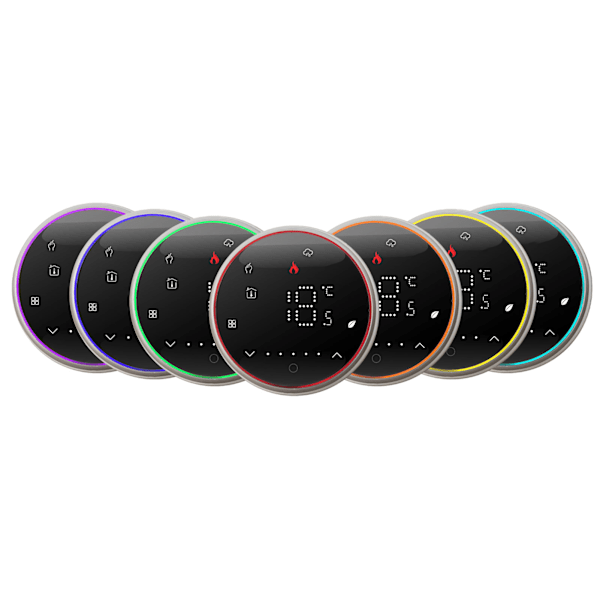 Smart Termostat 1 Uges Programmerbar LED Display Indbygget Rektangulær Base Digital Termostat AC95‑240V til Kedelvarmesystem Sort