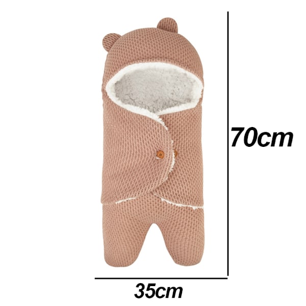 Efterårs- og vinterbaby sovepose i tykt fleece