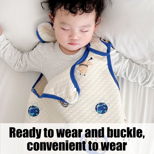 Baby Hemkläder Onesie Vår och höst baby vadderad sovsäck barn fyra säsonger tunn bomull delad ben sovsäck