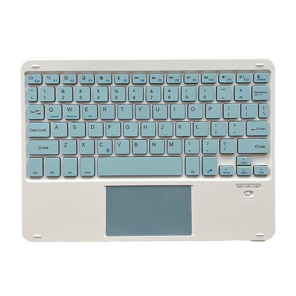 Ultra-tynd trådløst Bluetooth-tastatur med touchpad - Universelt genopladeligt tastatur til iPad iOS Android Windows-enheder