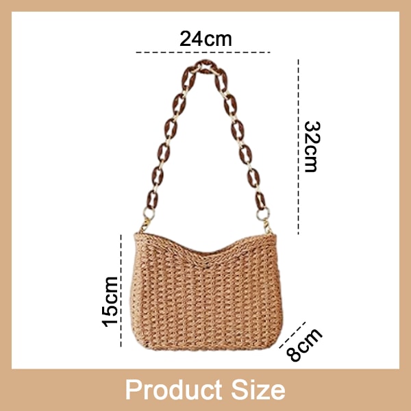 Olkivihkainen Olkatasku Naisille Kesä Ranta Matka Crossbody Käsilaukku Klassiset Satchel Lompakko