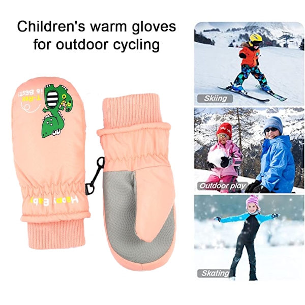 Vintervantar för småbarn, vattentäta, pojke, skidhandskar, varma fleece, snövante