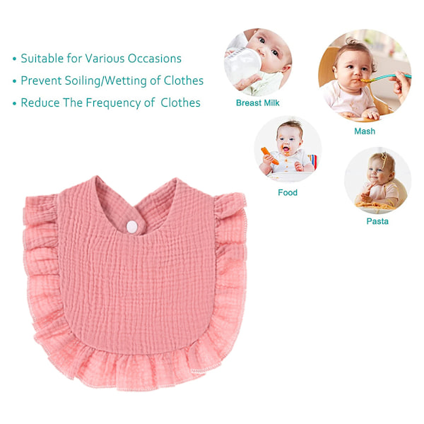 Baby Muslin Bandana Drool Bibs för Pojkar och Flickor Justerbara Baby Bibs Set 6PCS för Tandspottning och Droolning Multi-Use Scarf Bibs