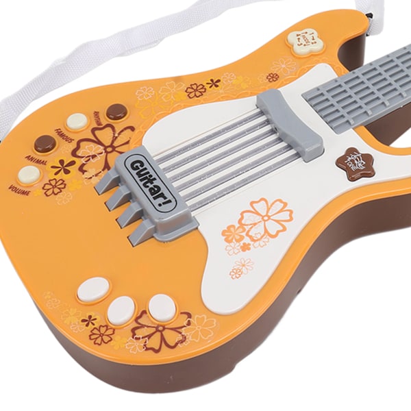 Barnens Simulerings Elektroniska Gitarr Multi-lägen Smart Gitarr Leksak Plast Barn Musikinstrument Gul