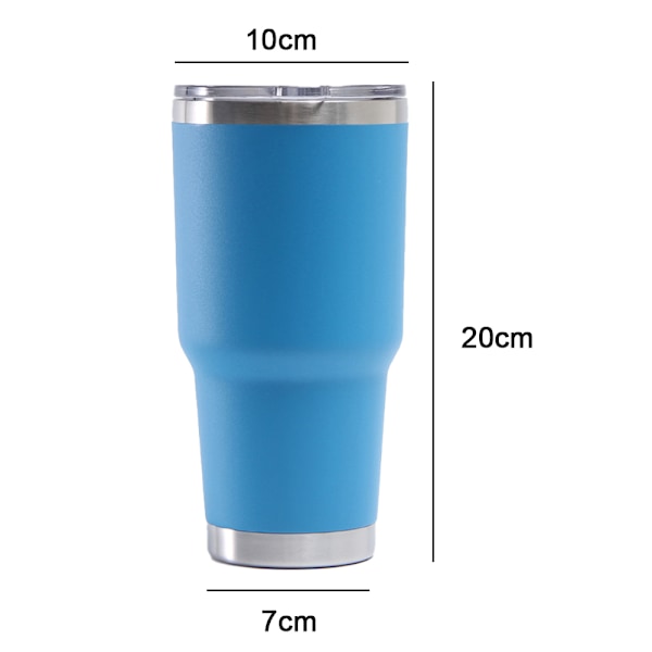 Thermos Termosmugg i Rostfritt Stål, Resemugg för Kaffe, Isolerad Kaffekopp med Vikbart Lock