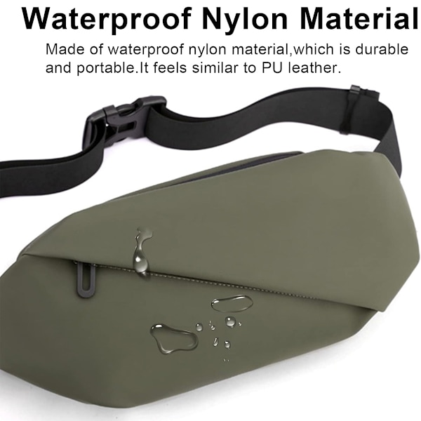 Fanny Pack miehille ja naisille - Muodikkaat vedenpitävät vyölaukut säädettävllä vyöllä juoksuun, vaellukseen ja matkustamiseen