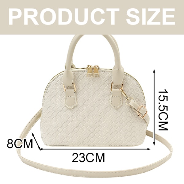 Vårnyhet retro bärbar skalväska konstläder axel crossbody väska