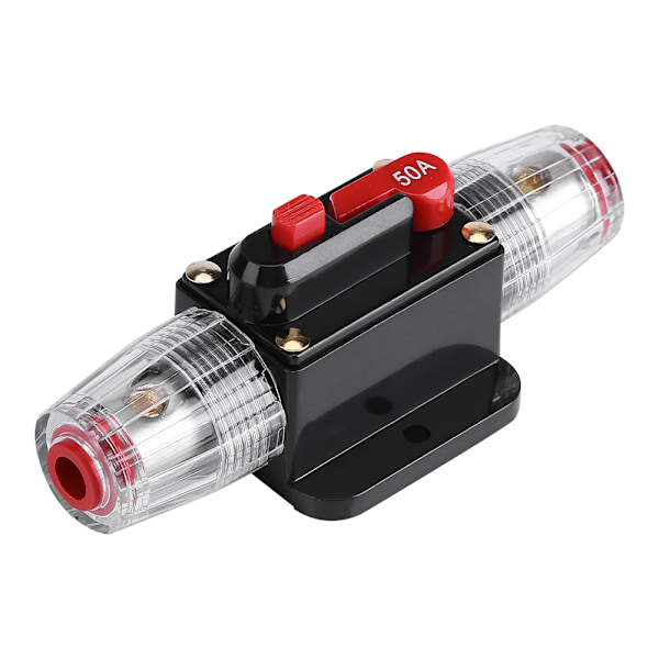 DC12V-24V Bilkredsløbsafbryder Nulstilling Inline Sikring Inverter Audio/Video System Beskyttelse (50A)
