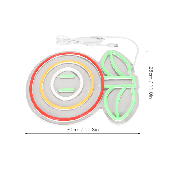 LED-kukkaneonvalo Seinäkiinnitys USB-virtalähde Säädettävä kirkkaus LED-koristelamppu Valomainos