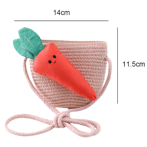 Halm-flettet Taske Mini Crossbody Taske Sød Pige Lille Frisk Solsikke Baby Dekorativ Taske