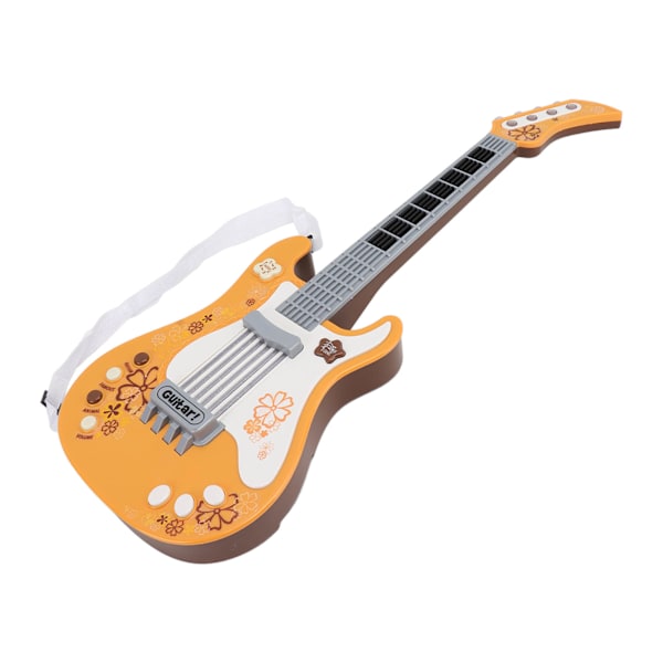 Barnas Simulerings Elektronisk Gitar Multi-Modus Smart Gitar Leke Plast Barn Musikk Instrument Gult