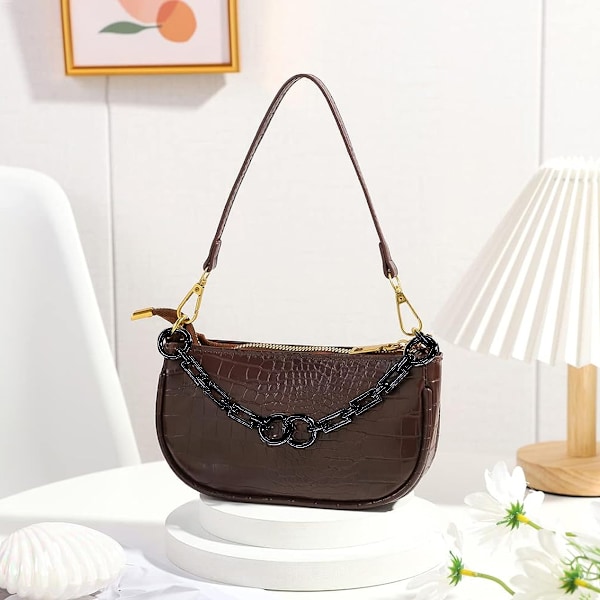 2 st Väska Strap Förlängare Väska Förlängare Kedja Avlång Form Ersättning Väska Kedja Förlängare Väska Charm för Crossbody Väska Handväska Axelväska
