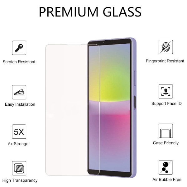 2 Pack Sony Xperia 10 IV - Härdat glas 9H -Super Kvalitet 3D