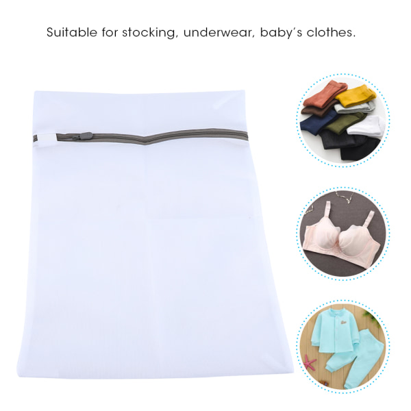 Tvättväska i mesh med dragkedja för att lägga in BH-underkläder i