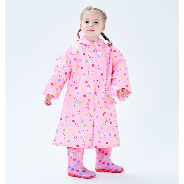 Regnkappa för barn Flickor Regnkappa Pojkar Regnjacka Regn Poncho Vattentät ventilerande overall Lättvikt snabbtorkande utomhusoverall regnkappa