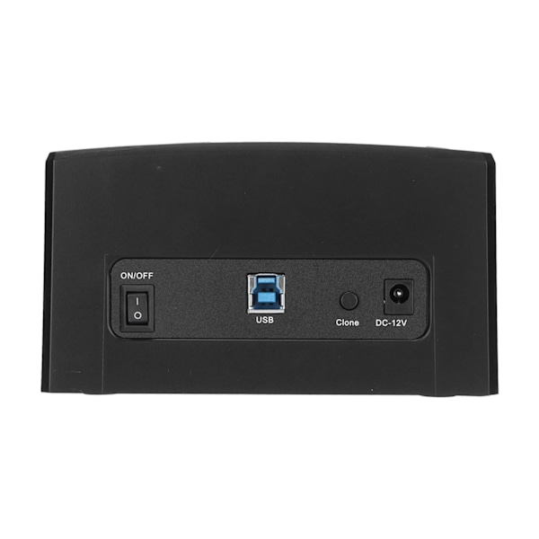 Hårddiskläsare USB 3.0 till SATA I II III Dubbelfack Extern HDD Dockningsstation Offline Klonkopiering för 2,5 tum 3,5 tum HDD SSD EU-kontakt